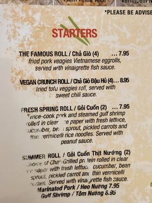 Menu at Sweet Basil in Beaumont