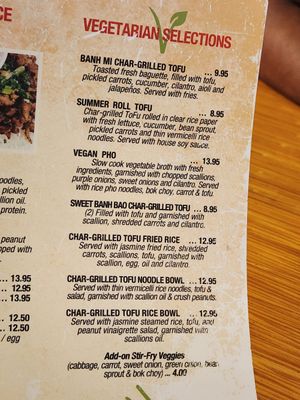 Menu at Sweet Basil in Beaumont