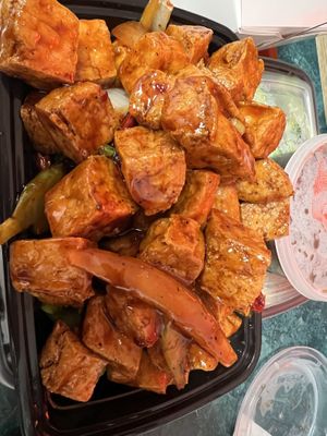 General tso’s ginormous tofu order   at China Taste in Carmel
