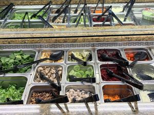 Salad bar  at Wild Roots Market in Felton