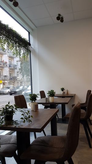 The interior at Just Green in Hamburg