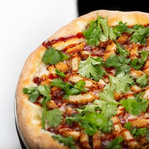 BBQ chicken pizza   at Gegen in Los Angeles