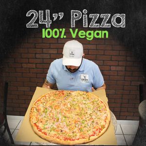 24 inch pizza at Gegen in Los Angeles