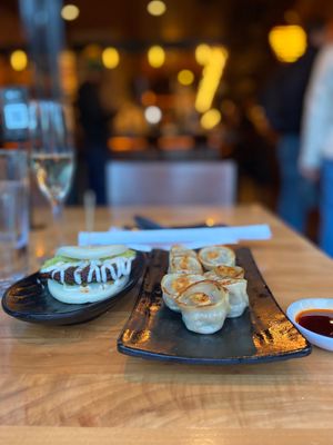 bao bun and dumplings at JINYA Ramen Bar in Washington