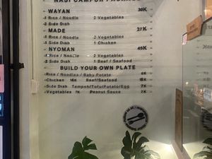 Prices! at Warung Local in Canggu