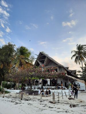 Outside at Mr Kahawa in Zanzibar