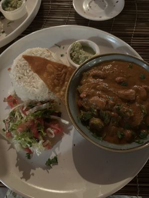 Okra & cashew nut masalaa   at Mr Kahawa in Zanzibar