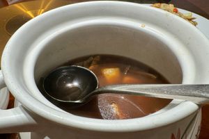 Mushroom soupp #Veganuary at DàFāng SùShí Guǎn in Xiamen