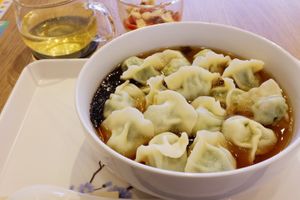 Vegan Dumpling at Knowing Cafe in Shanghai