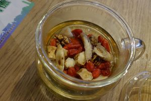 Herbal tea at Knowing Cafe in Shanghai