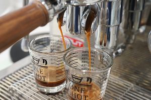 Vegan espresso at Knowing Cafe in Shanghai