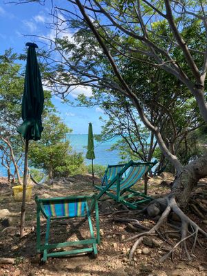 Shady breezy seaview spot at Noina's Mystic Mountain Restaurant & Bungalows in Koh Samet
