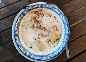 Banana in coconut milk at Noina's Mystic Mountain Restaurant & Bungalows in Koh Samet