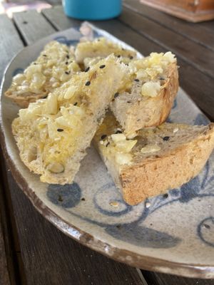 Garlic bread  at Noina's Mystic Mountain Restaurant & Bungalows in Koh Samet