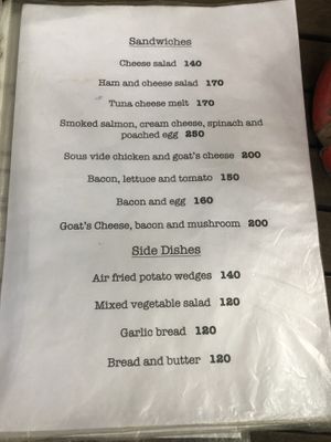 Menu  at Noina's Mystic Mountain Restaurant & Bungalows in Koh Samet