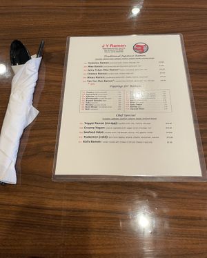 Menu  at JY Ramen in San Antonio