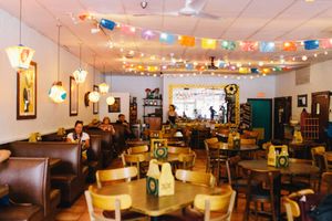 Our dining room is cozy & great for large parties & celebrations! at El Ponce in Atlanta