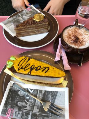 vegan carrot cake  at Aida in Vienna