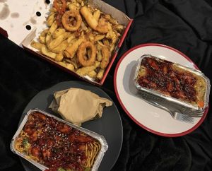 Char sui, mixed veggies, noodles. 🤤 at Woo Tan Scran - Cloud Kitchen in Liverpool