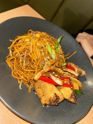 Salt & pepper tofu with noodles   at Woo Tan Scran - Cloud Kitchen in Liverpool