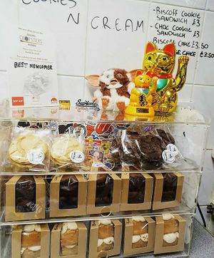 Desserts supplied by cake hole (all vegan) at Woo Tan Scran - Cloud Kitchen in Liverpool