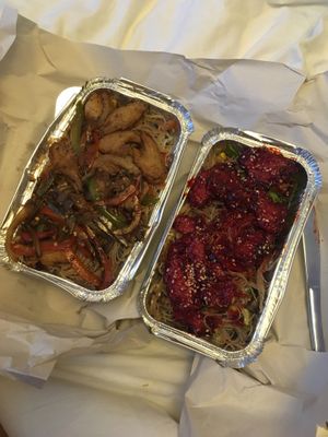 Salt and pepper chicken and char Sui chicken  at Woo Tan Scran - Cloud Kitchen in Liverpool