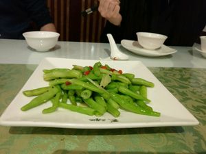 Green beans at Samadhi Art & Cafe in Xiamen