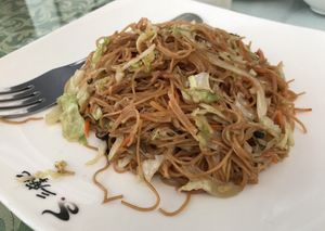 Fried noodles  at Samadhi Art & Cafe in Xiamen