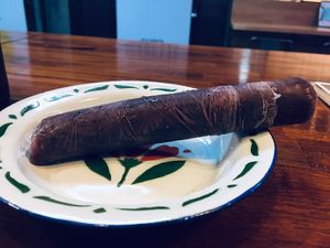 Funny frozen Indonesian dessert  at Asian Army in Madrid