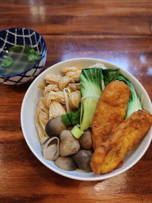 Mica Yam Happy with tempeh at Asian Army in Madrid