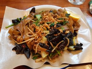Main / Char Kway Teow (vegan option) at Asian Army in Madrid