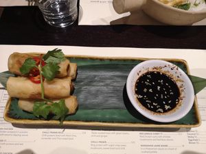 Spring rolls at Busaba - Covent Garden in London