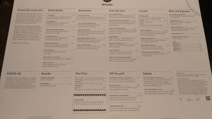 Menu at Busaba - Covent Garden in London