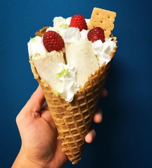 waffle cones at Ice Scraperz in Greensboro