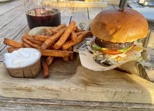 Vegan burger  at Pier 7 in Vlissingen