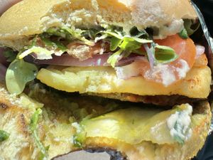 The Melvy - garden style.  at Cedar Street Bagel Company in Camas
