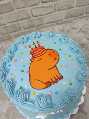 Pastel personalizado con tema de Capibara. Encarga con dos días de anticipación 😉 at Yvitta in Merida