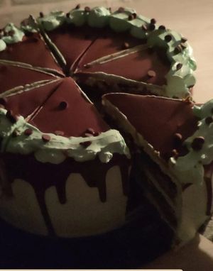 Pastel chocomenta at Yvitta in Merida