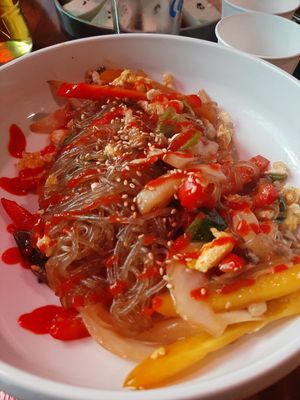Vegetarian Japchae - The only option in the evening at Yeonnam There 연남그곳  in Seoul