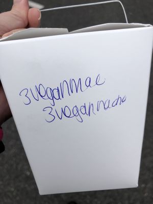 Lots of deliciousness in this container!  at All American Wontons in Massapequa