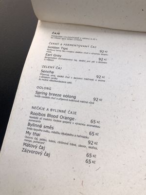 Tea   at Rebelbean Vlněna in Brno