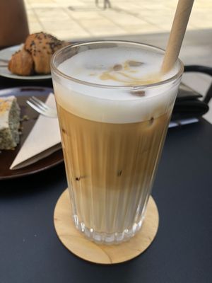 Iced latte   at Rebelbean Vlněna in Brno