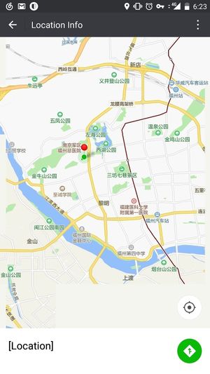 Location map pin at MiàoXiāng SùShí 妙香素食 in Fuzhou