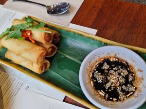 Spring rolls at Busaba - Westfield in West London