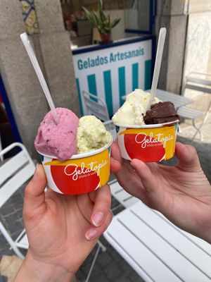   at Gelatopia in Porto