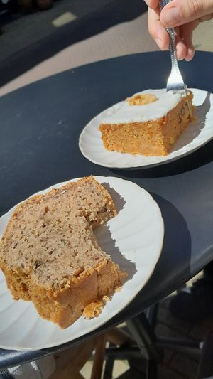 Carrot cake, banana bread at Mica Coffeebar in Haarlem