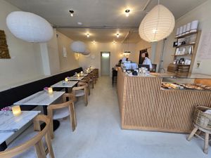Interior and counter at Mica Coffeebar in Haarlem
