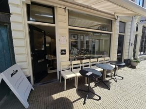 Front, some outdoor seating at Mica Coffeebar in Haarlem