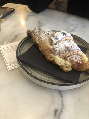 Almond croissant! (Which was incredible) at Mica Coffeebar in Haarlem