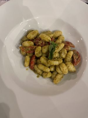 Vegan gnocchi with pesto   at Pizzeria Donna Stella in Amalfi